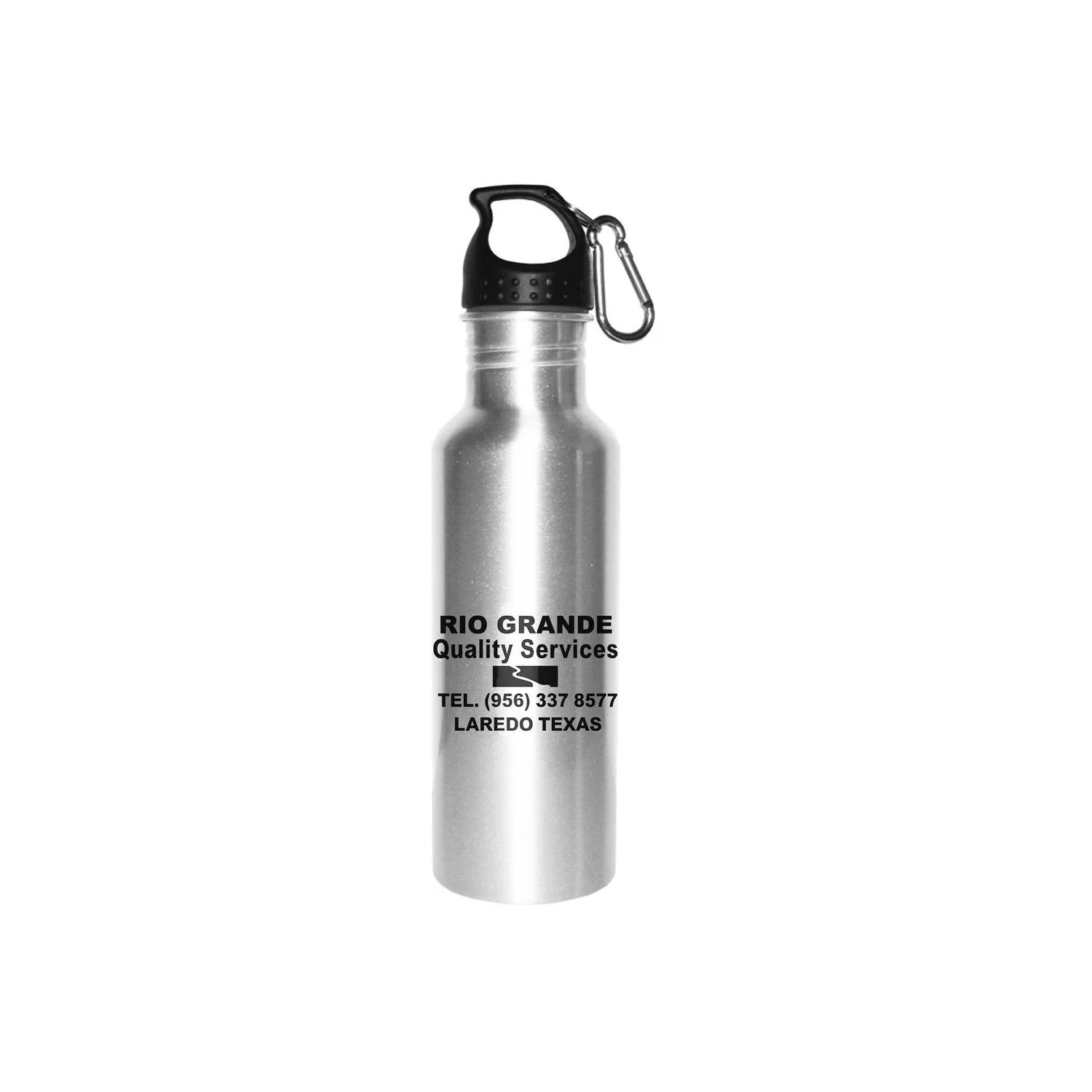 Wide Mouth Aluminum 28 Oz Sports Bottle — Silver
