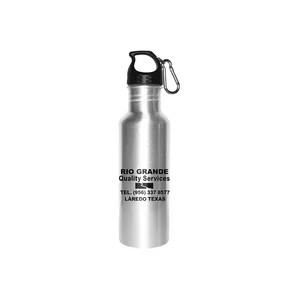 Wide Mouth 28 Oz Aluminum Sports Bottle, 10.5" H x 2.75" Dia, Laser Engraved
