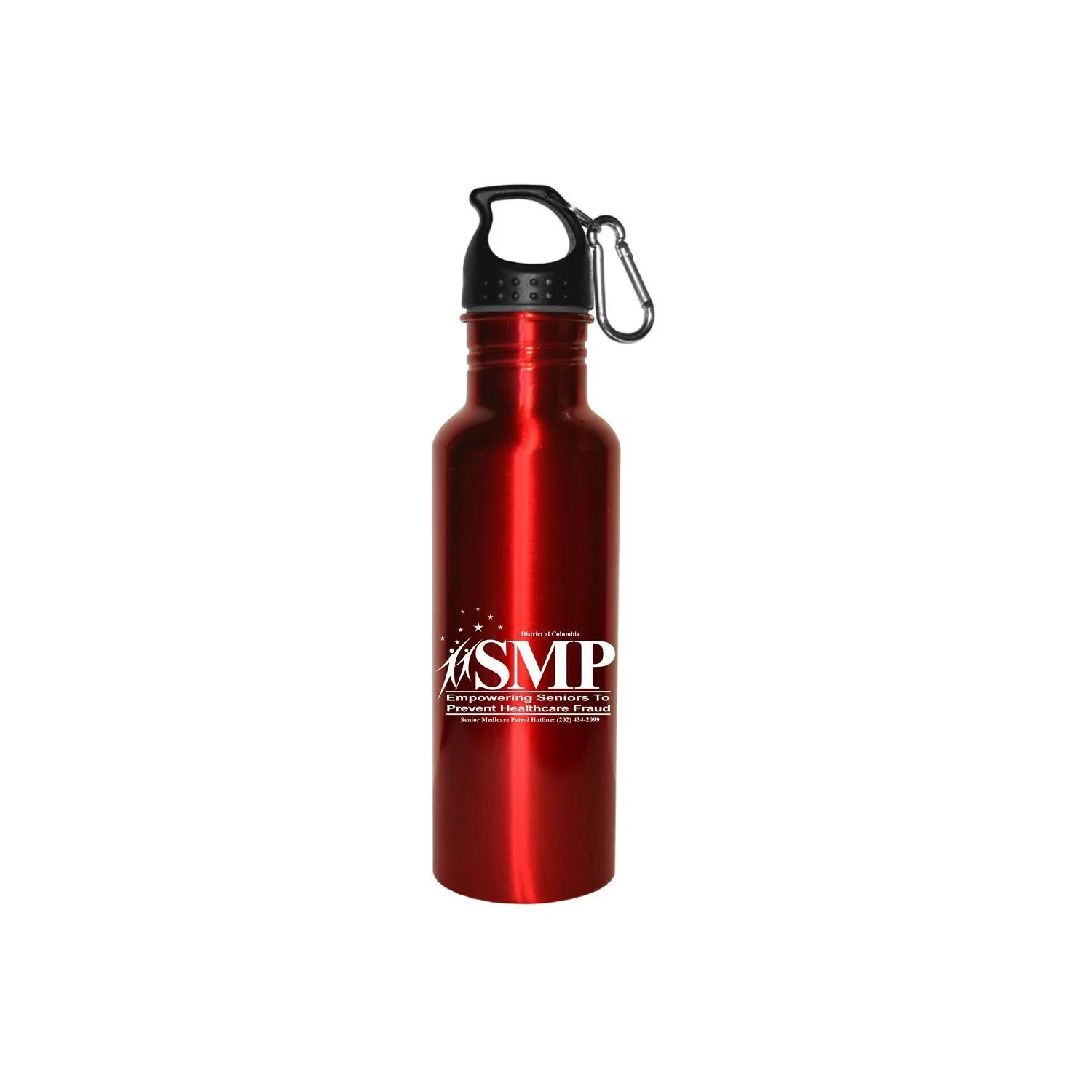 Wide Mouth Aluminum 28 Oz Sports Bottle — Red — view 3