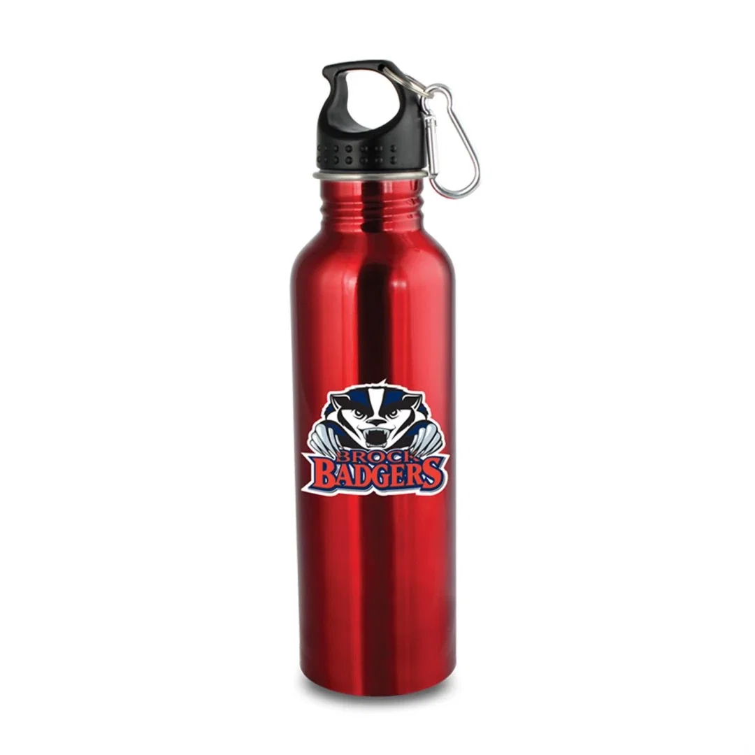 Personalized 25oz Wide Mouth Stainless Steel Carabiner Water Bottle for corporate award ceremonies