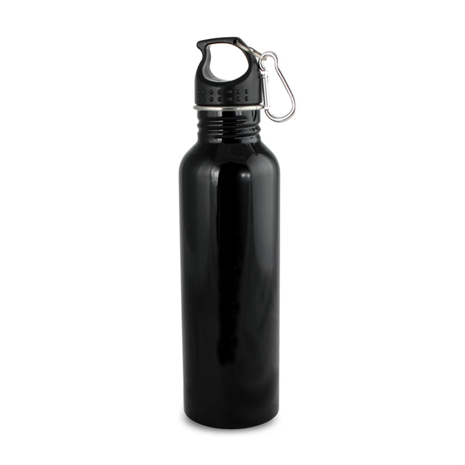 Personalized 25oz Wide Mouth Stainless Steel Carabiner Water Bottle for donor appreciation