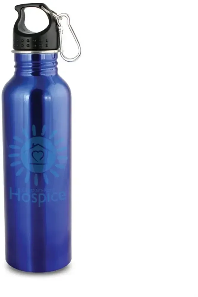 25oz Wide Mouth Stainless Steel Carabiner Water Bottle — view 2