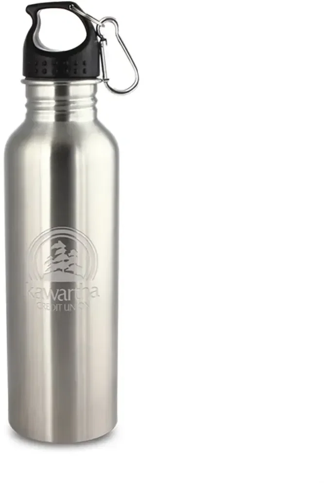 25oz Wide Mouth Stainless Steel Carabiner Water Bottle — view 4