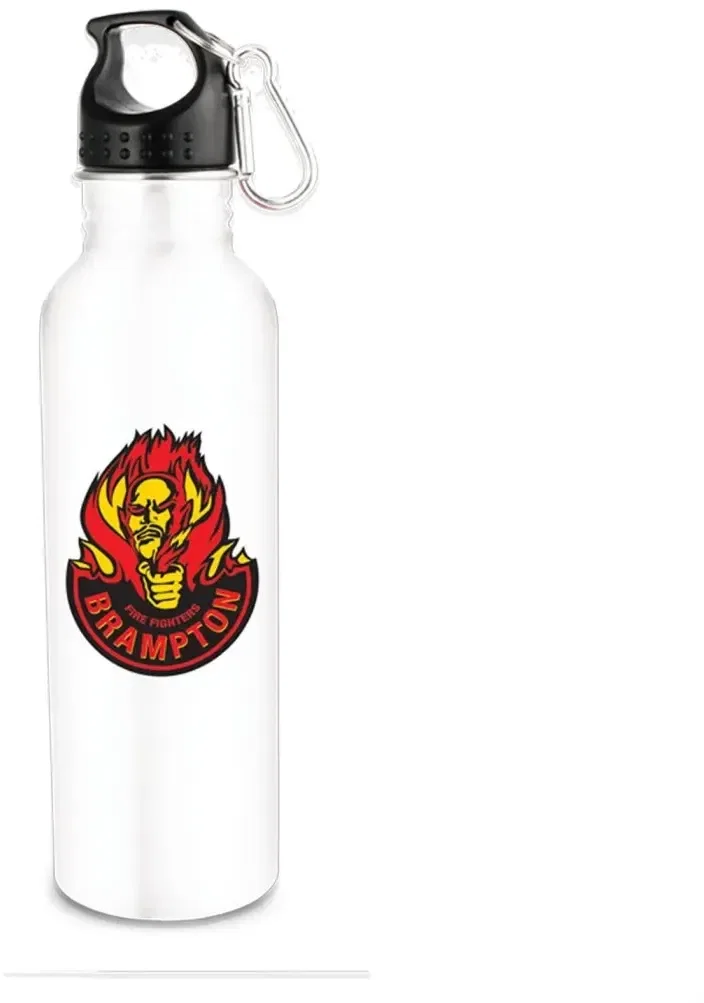 Custom 25oz Wide Mouth Stainless Steel Carabiner Water Bottle for retirement presentations