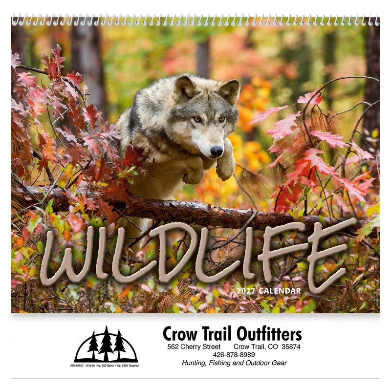 Wildlife Wall Calendar: 2025 Spiral Bound