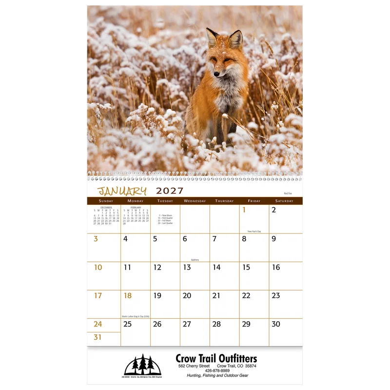 Wildlife Wall Calendar: 2025 Spiral Bound — view 2