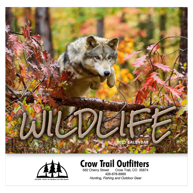Wildlife Wall Calendar: 2025 Stapled