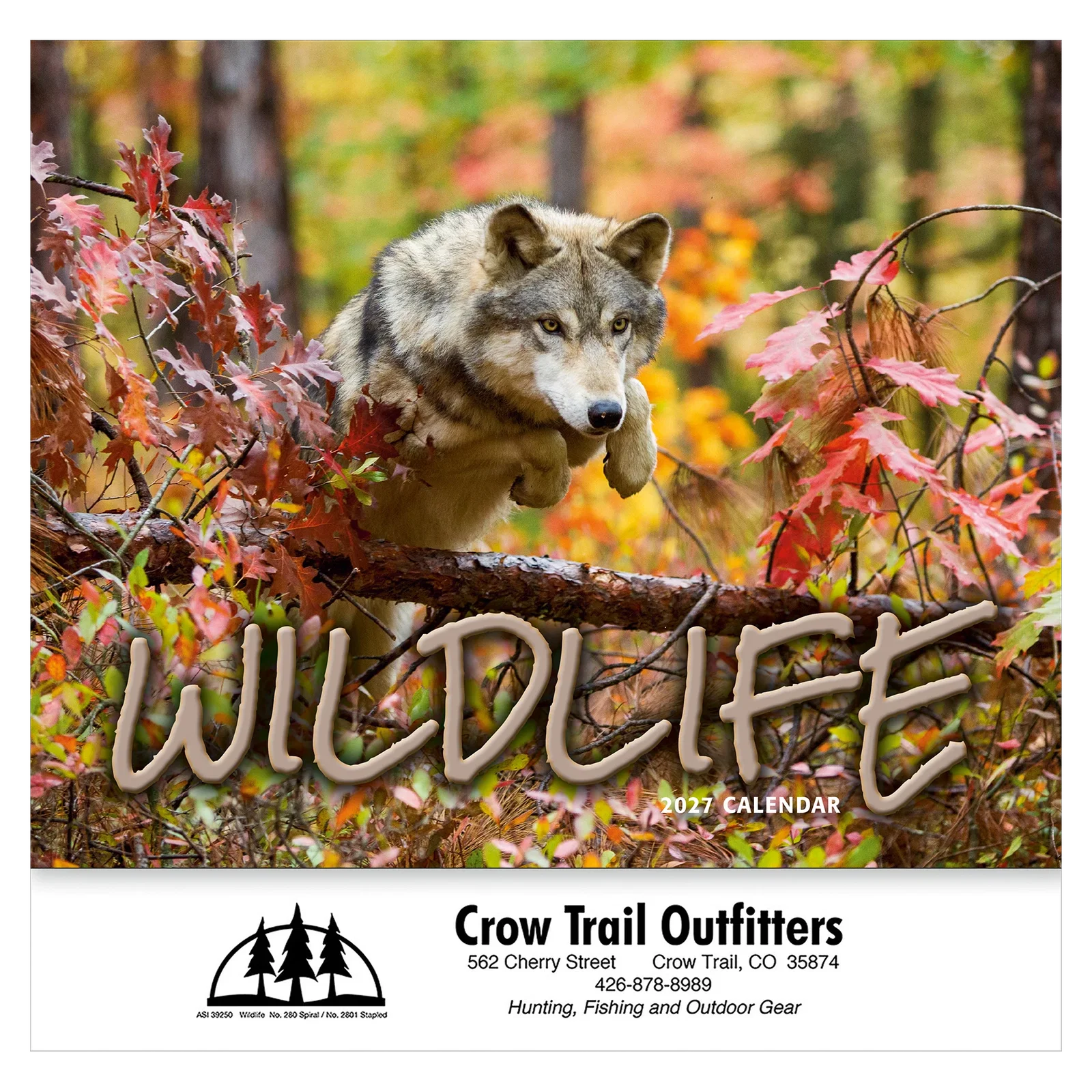 Wildlife Wall Calendar: 2025 Stapled