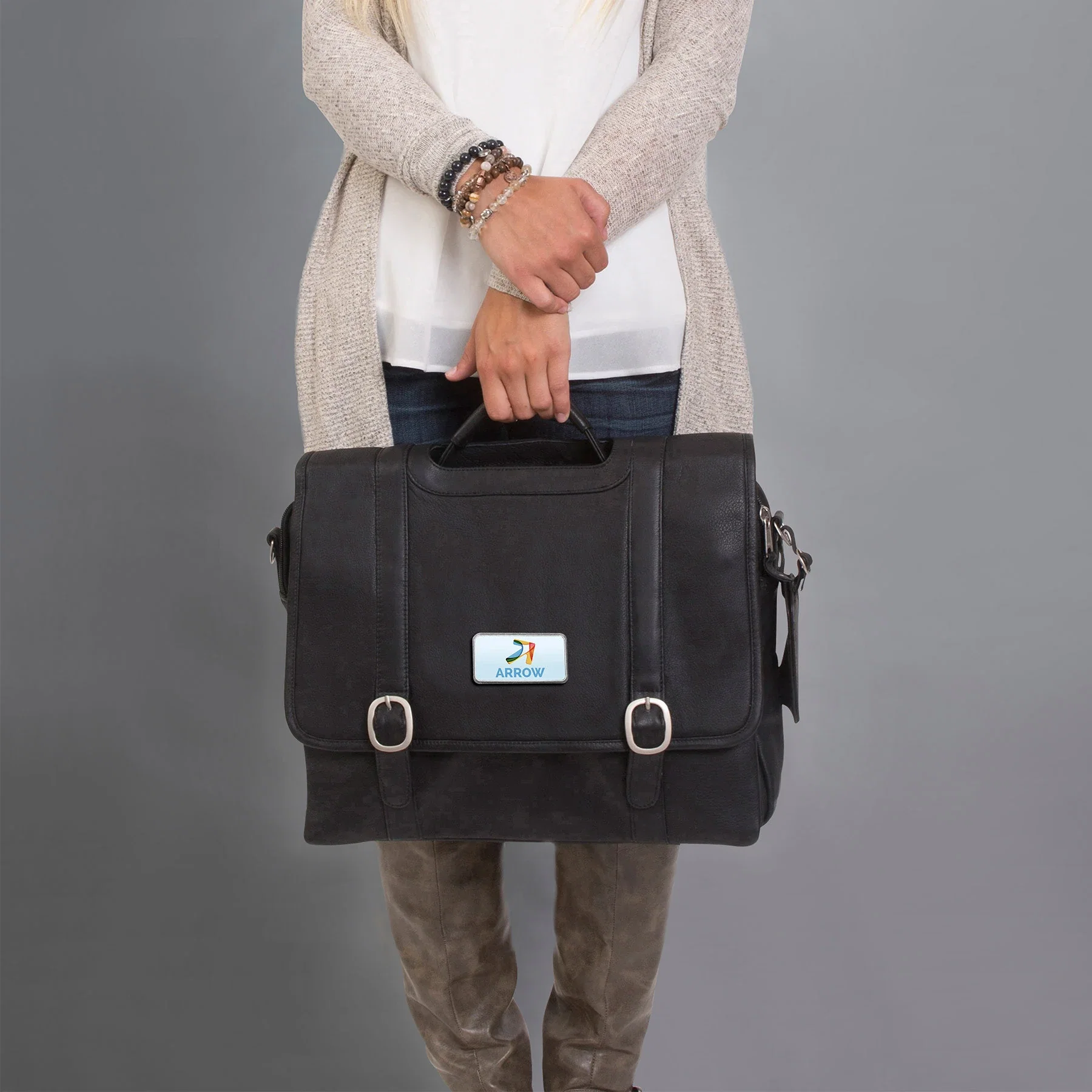 Willow Rock Leather Computer Briefcase — view 2