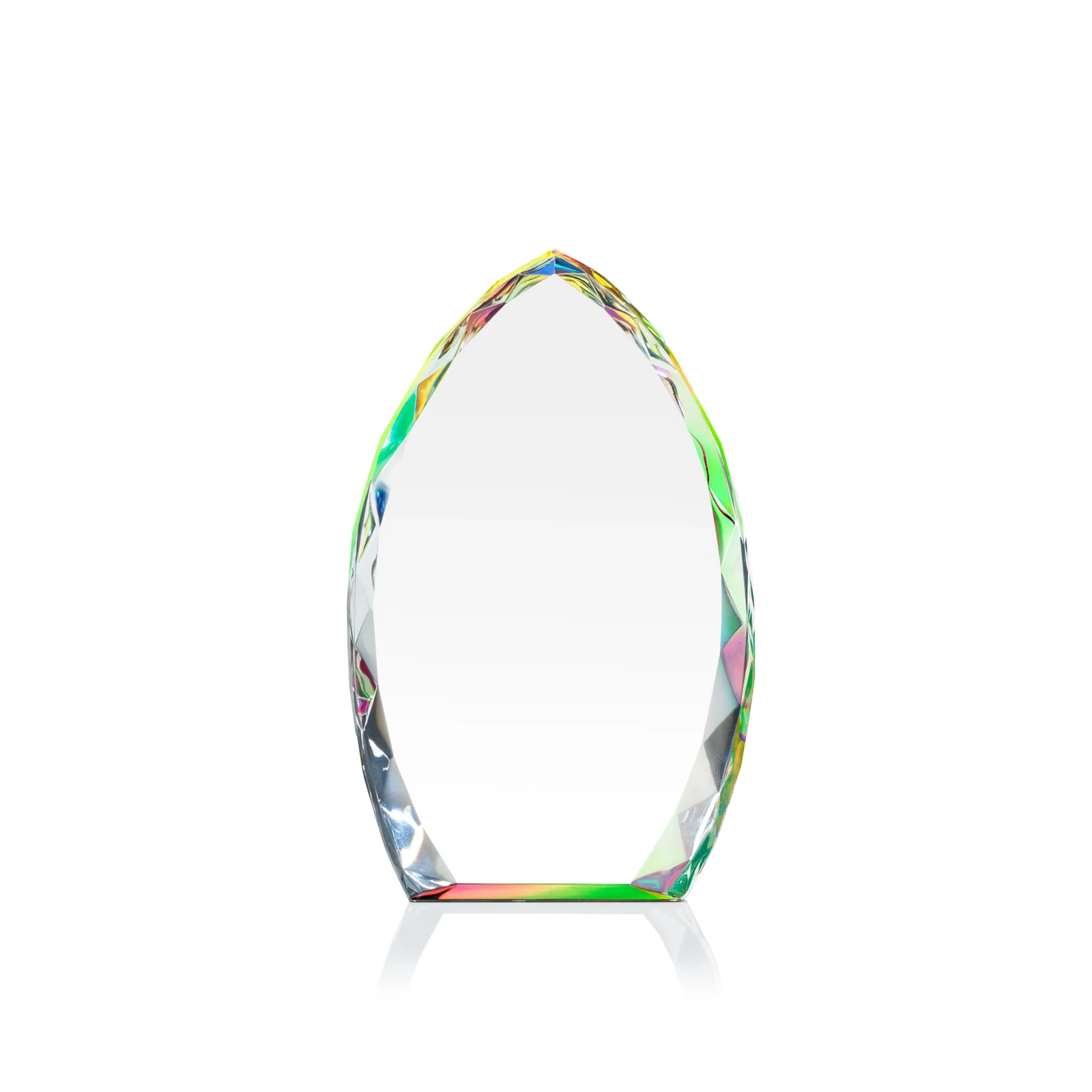 Promotional Optical Crystal Arrowhead Award With Faceted Diamond Edge for volunteer appreciation
