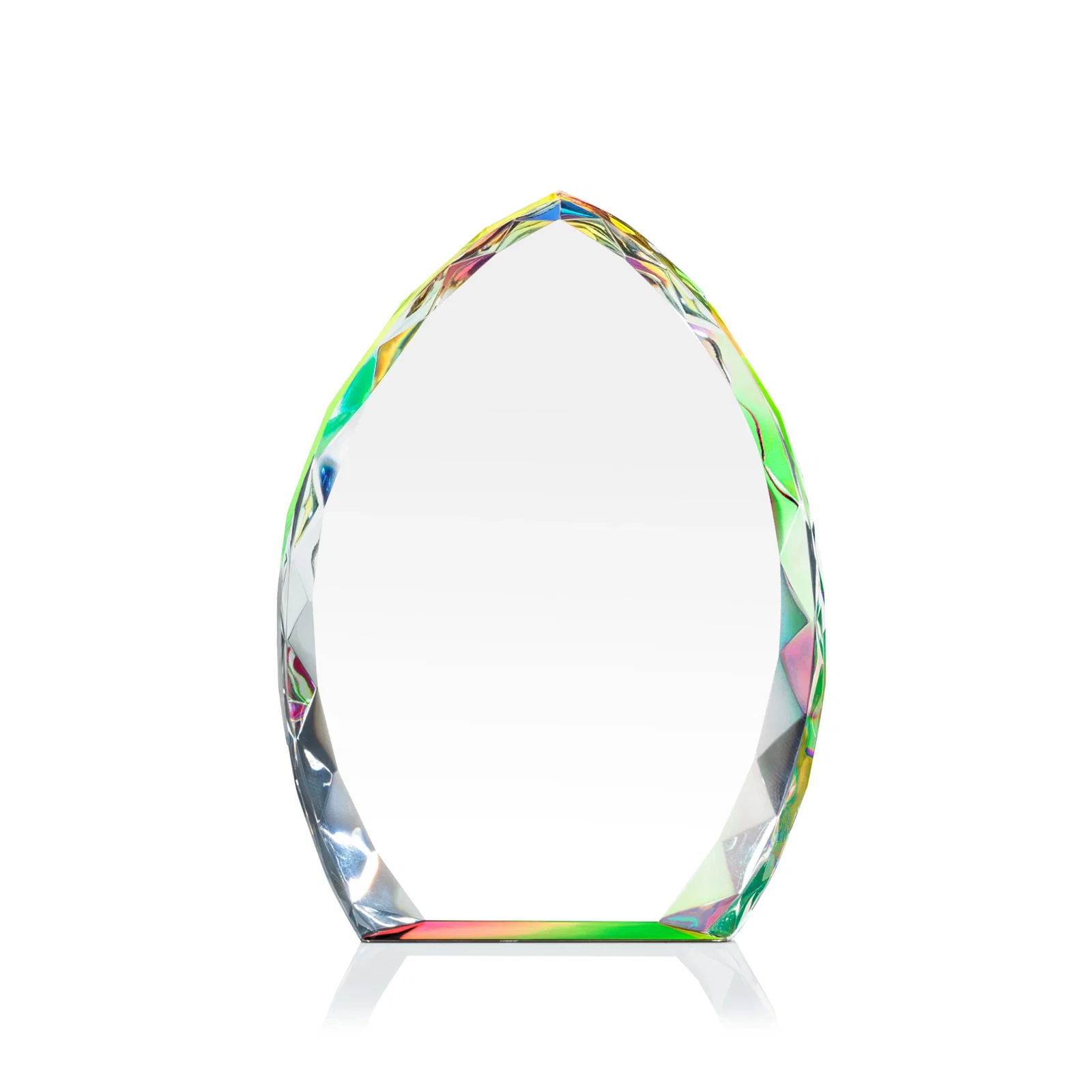 Promotional Optical Crystal Arrowhead Award With Faceted Diamond Edge for dealer and partner awards