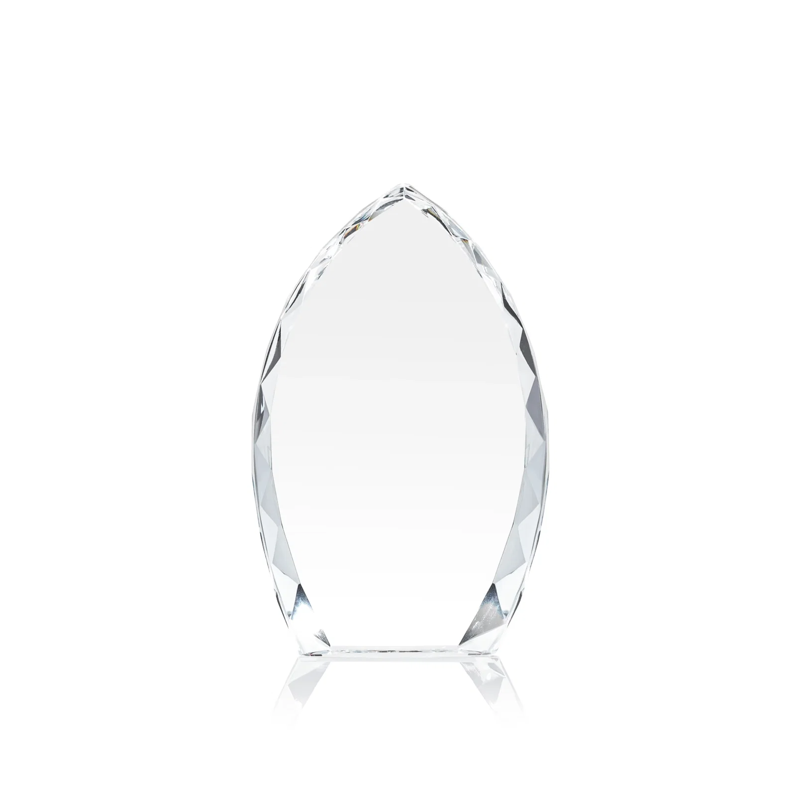 Branded Optical Crystal Arrowhead Award With Faceted Diamond Edge for employee recognition