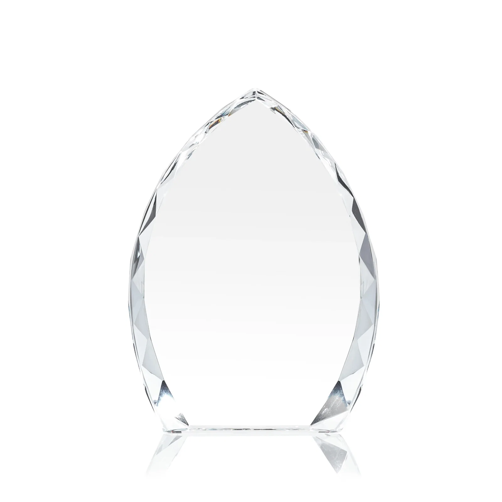 Branded Optical Crystal Arrowhead Award With Faceted Diamond Edge for service anniversary gifts