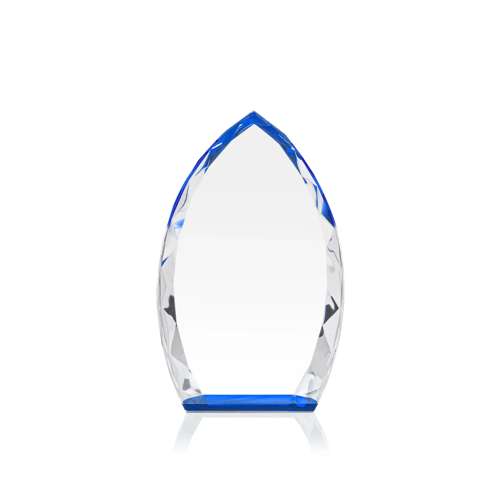 Branded Optical Crystal Arrowhead Award With Faceted Diamond Edge for sales achievement awards