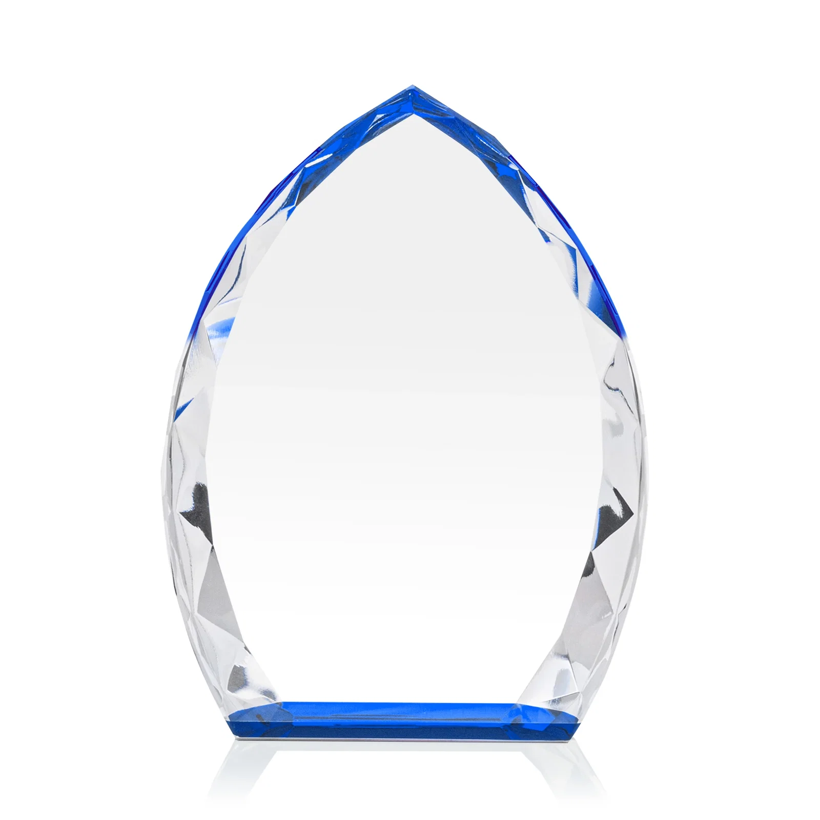 Branded Optical Crystal Arrowhead Award With Faceted Diamond Edge for team milestone celebrations
