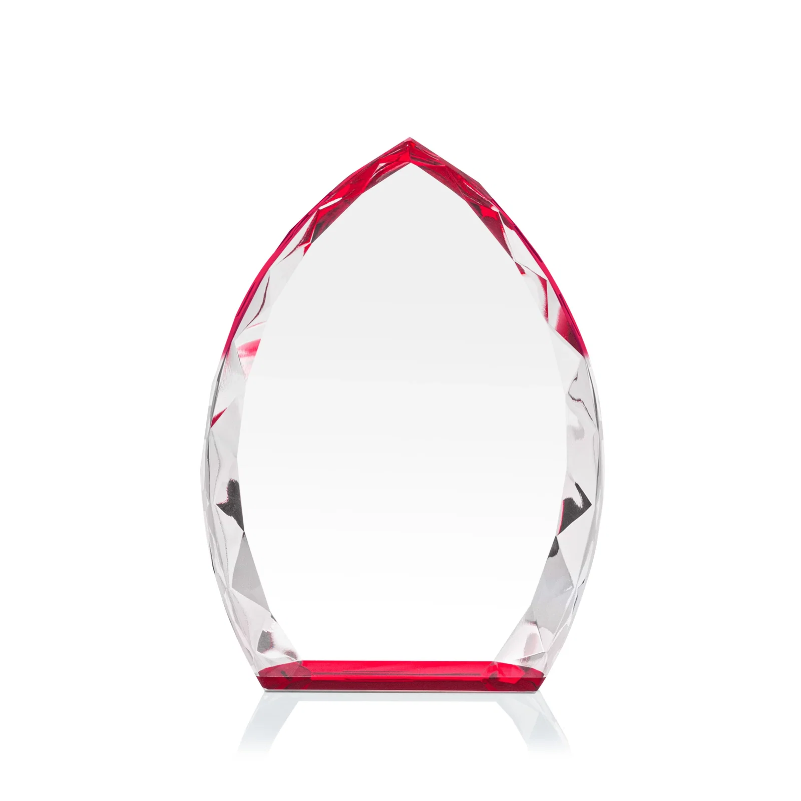 Branded Optical Crystal Arrowhead Award With Faceted Diamond Edge for graduation ceremonies