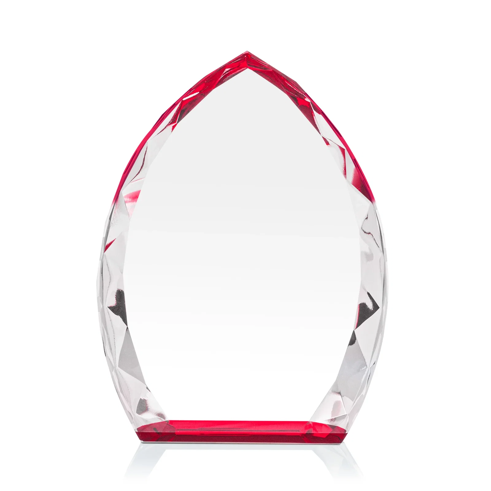 Branded Optical Crystal Arrowhead Award With Faceted Diamond Edge for safety achievement programs