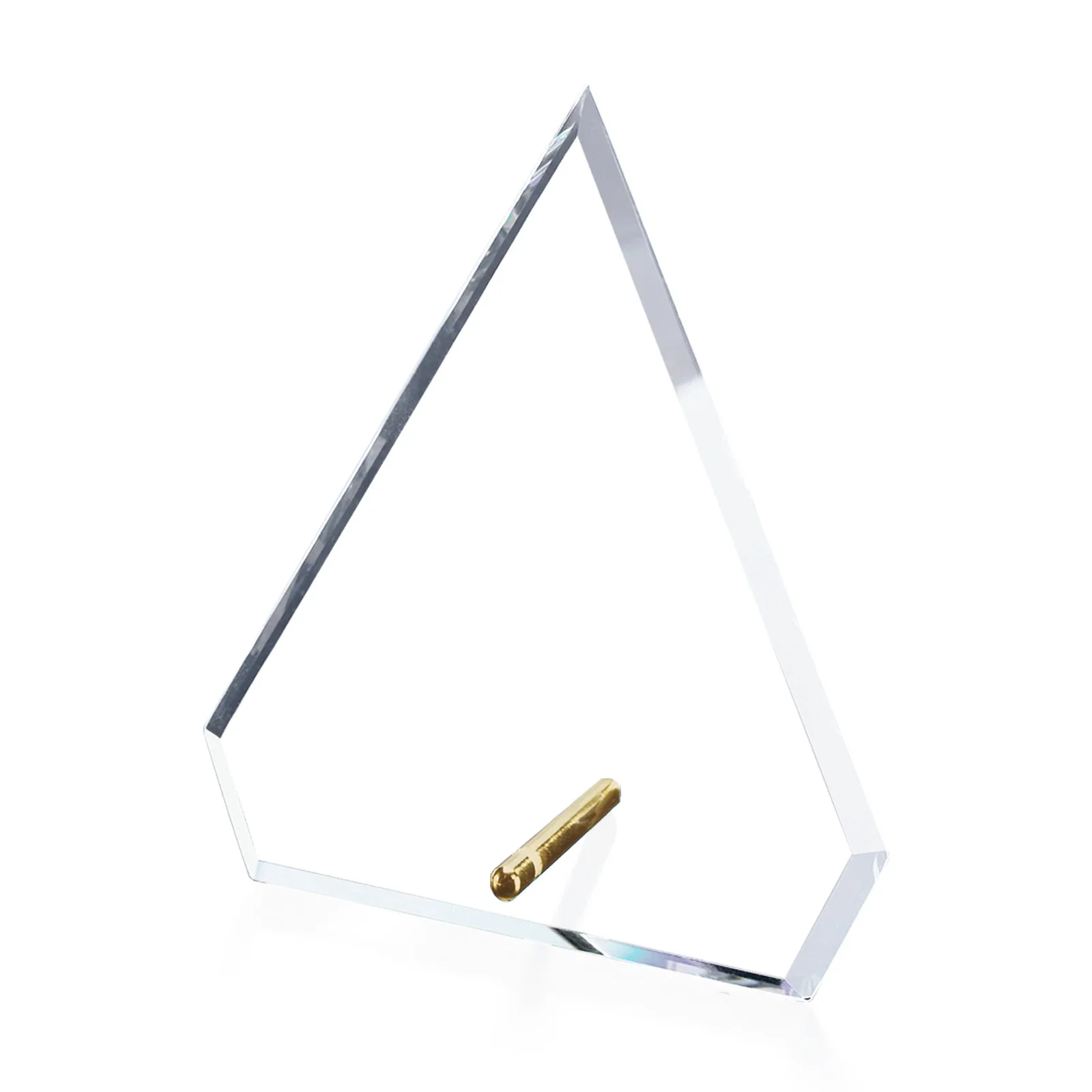 Custom Starfire Crystal Diamond Award with Support Pin for dealer and partner awards