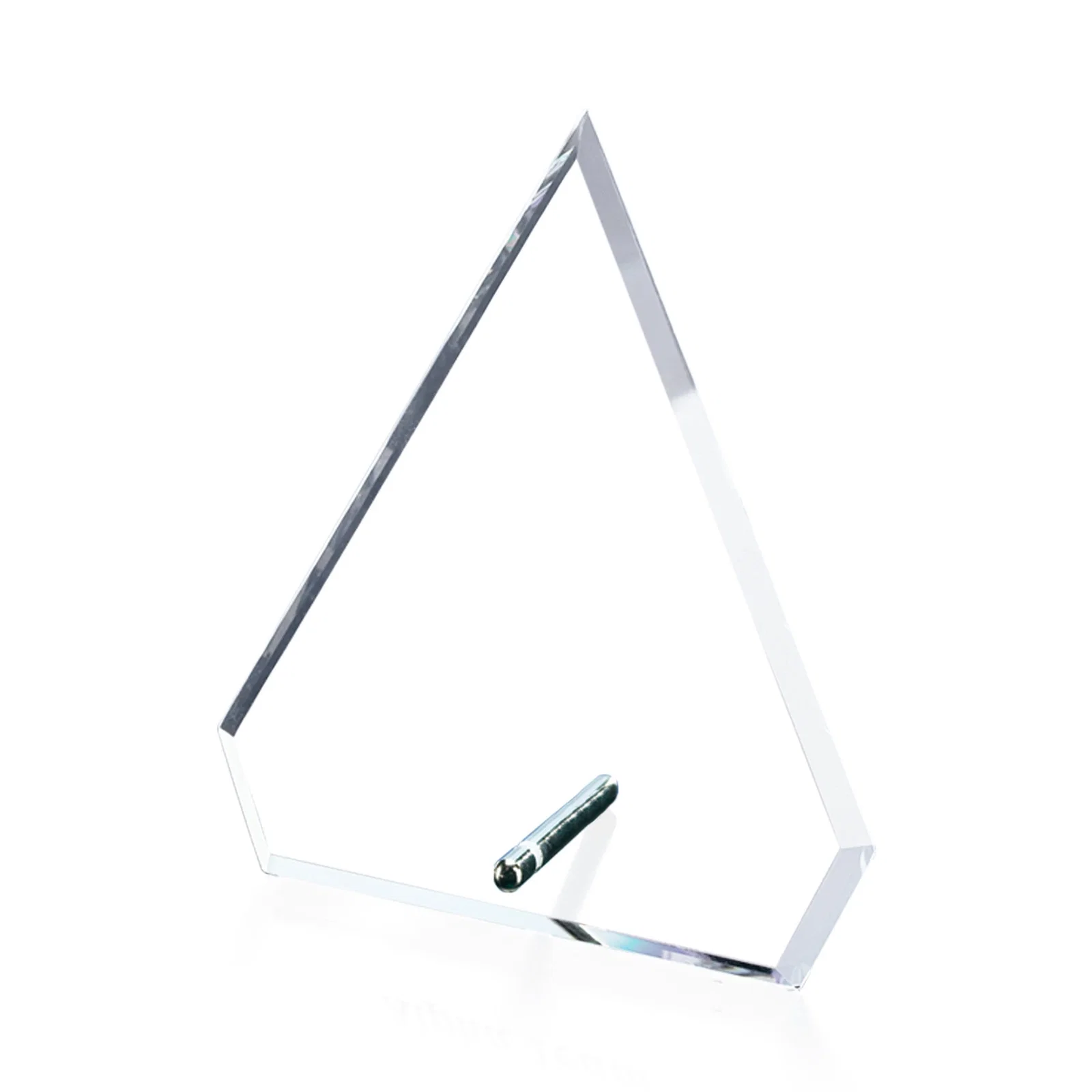 Personalized Starfire Crystal Diamond Award with Support Pin for employee recognition