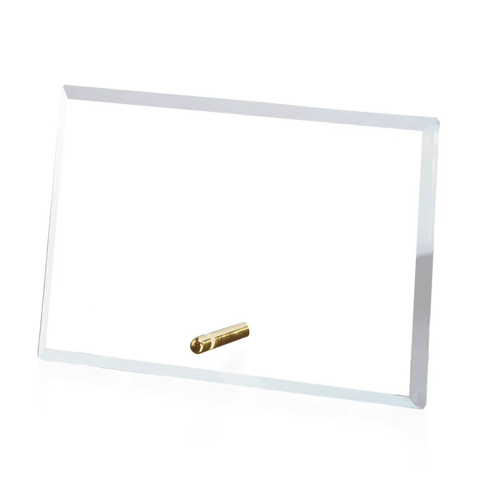 Custom Starfire Crystal Horizontal Rectangle Award with Support Pin, awards for dealer and partner awards