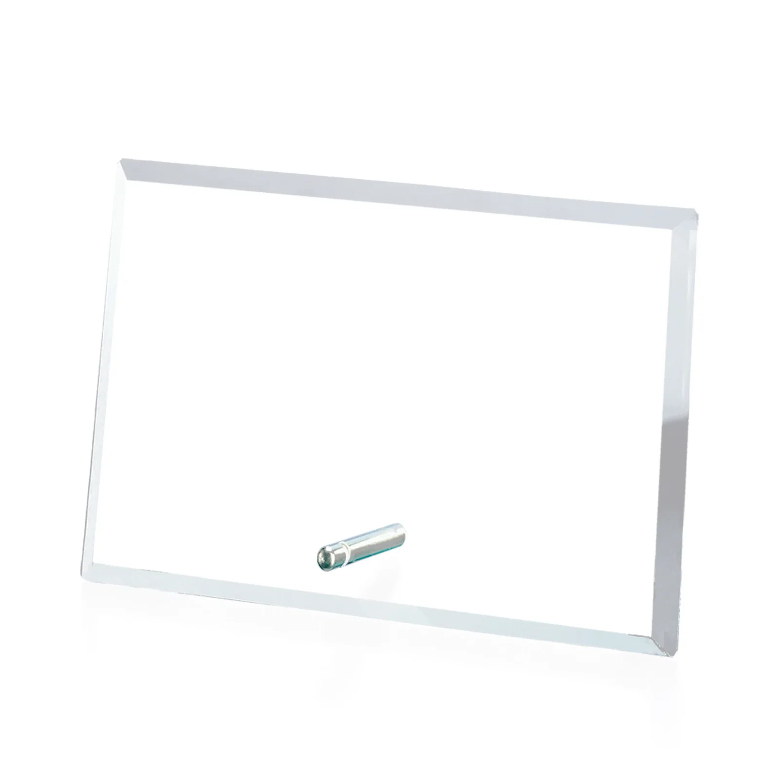 Custom Starfire Crystal Horizontal Rectangle Award with Support Pin, awards for company anniversary events