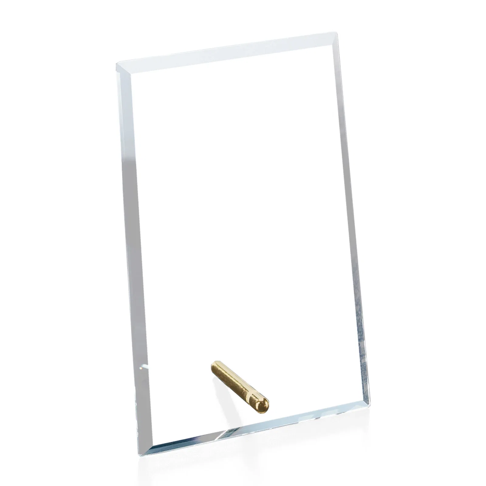 Custom Starfire Crystal Vertical Rectangle Award with Support Pin, awards for dealer and partner awards