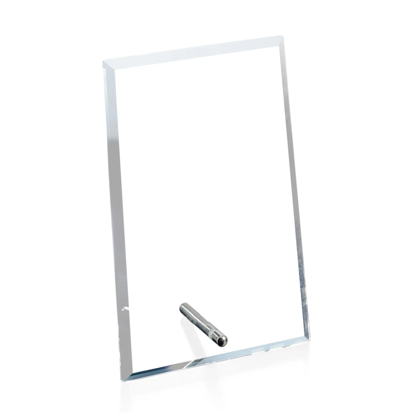 Personalized Starfire Crystal Vertical Rectangle Award with Support Pin, awards for employee recognition