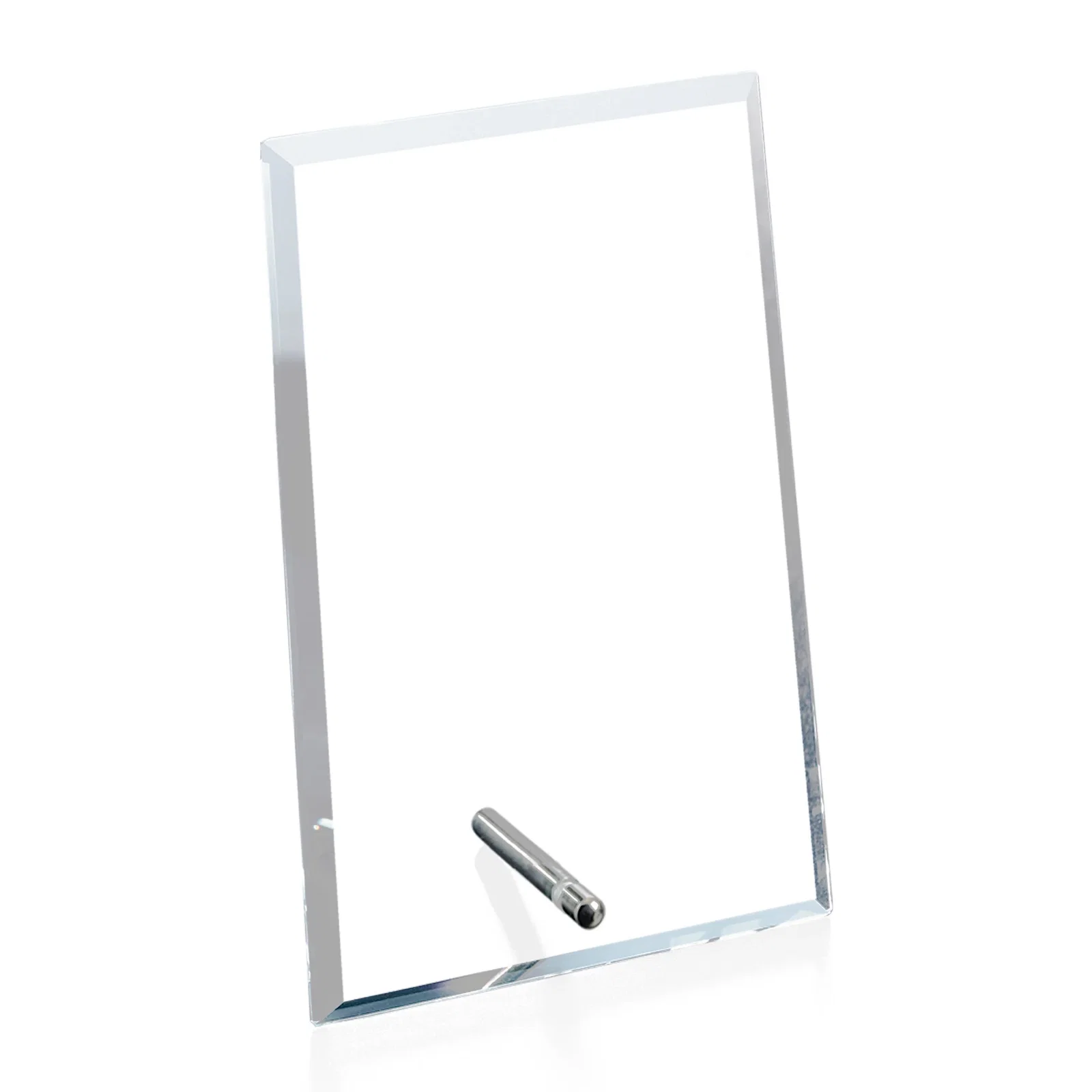 Personalized Starfire Crystal Vertical Rectangle Award with Support Pin, awards for corporate award ceremonies