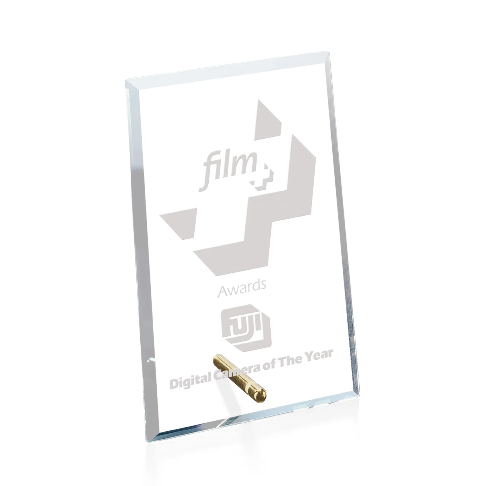 Custom Starfire Crystal Vertical Rectangle Award with Support Pin, awards for corporate award ceremonies