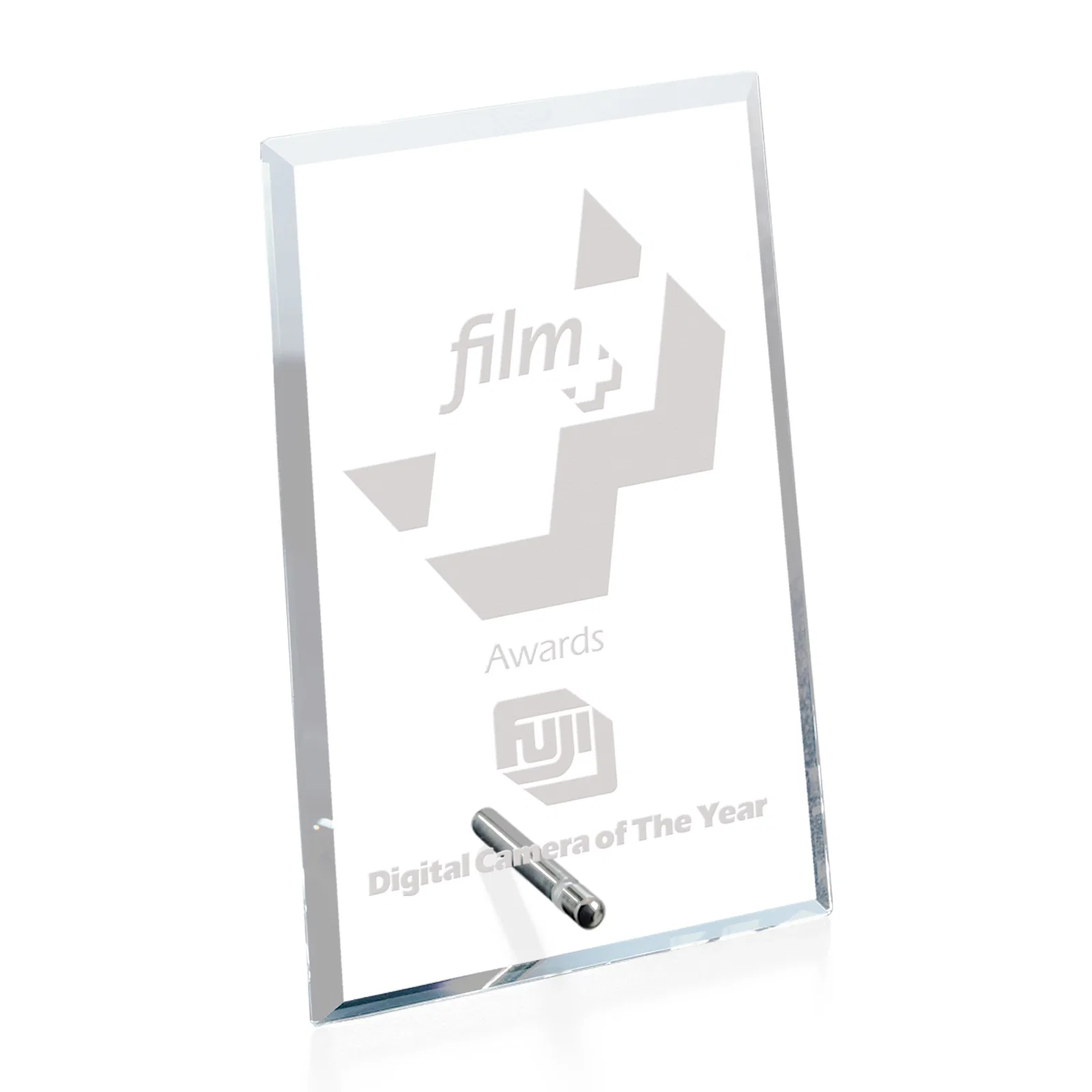 Custom Starfire Crystal Vertical Rectangle Award with Support Pin, awards for graduation ceremonies