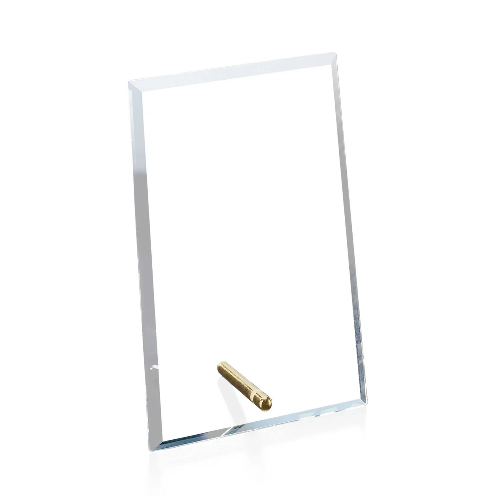 Custom Starfire Crystal Vertical Rectangle Award with Support Pin, awards for safety achievement programs