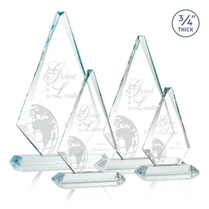 Starfire Crystal Diamond Award With Etch and VividPrint Accent