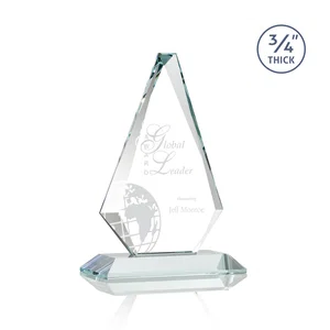 Starfire Crystal Diamond Award With Etch and VividPrint Accent