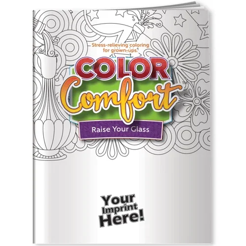 Wine Adult Coloring Book showing wine-themed line art interior pages