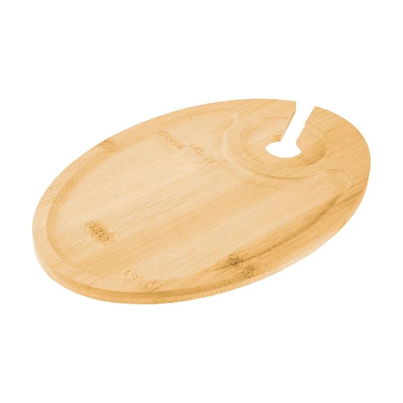 Overhead view of the nine inch bamboo surface