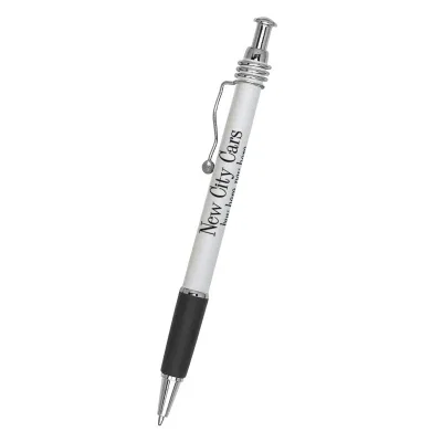 Translucent blue body lets light pass through the pen