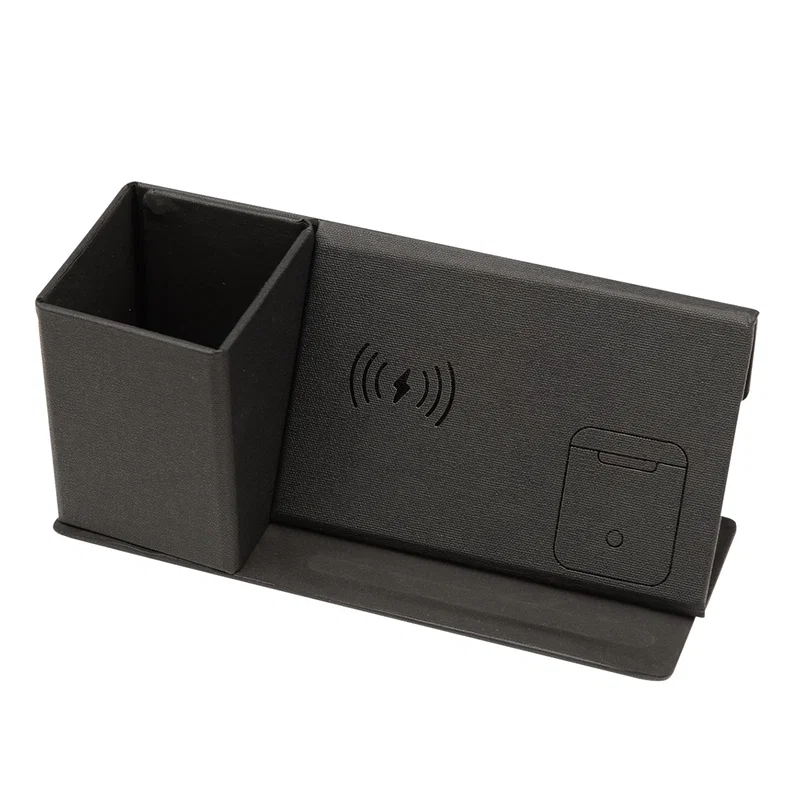 Phone propped on the stand while it powers up
