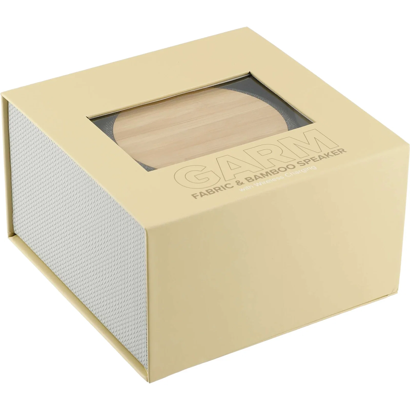 Personalized Bamboo & Fabric Speaker with Wireless Charging - 5W — view 11