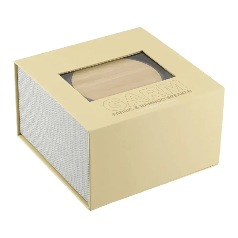 Personalized Bamboo & Fabric Speaker with Wireless Charging - 5W — view 2
