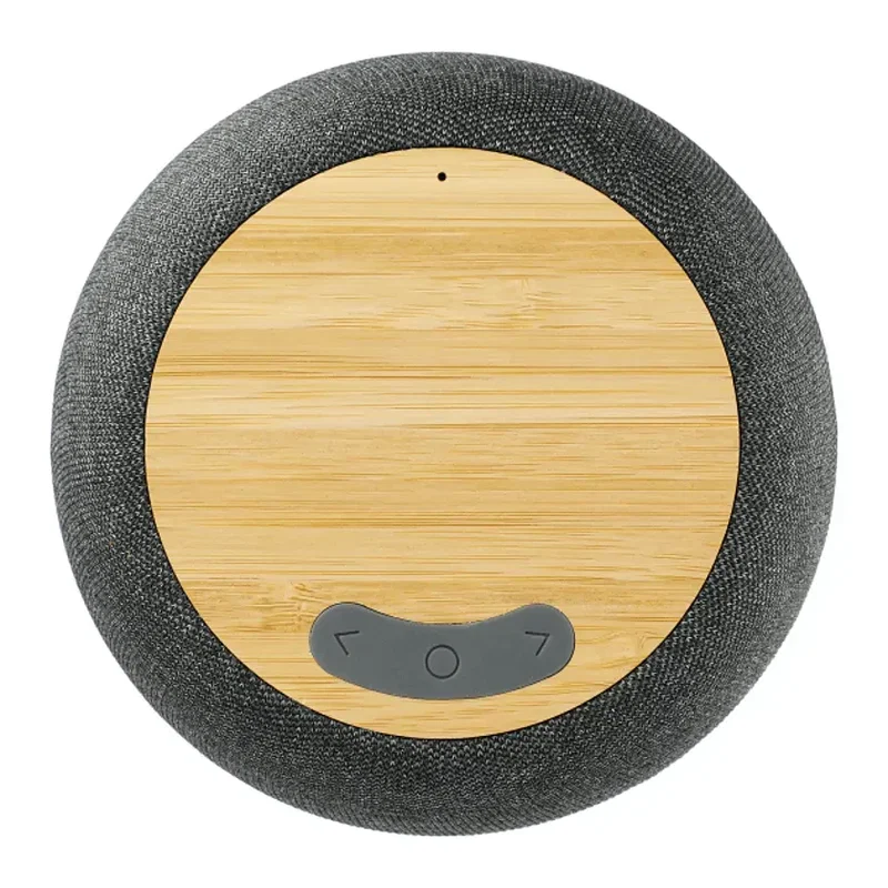 Personalized Bamboo & Fabric Speaker with Wireless Charging - 5W — view 7