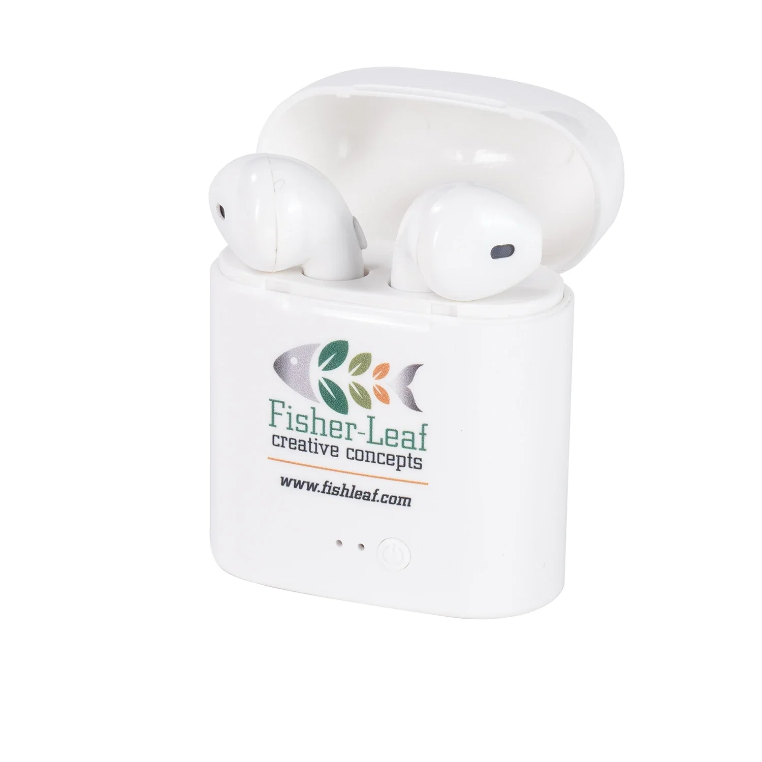 Promotional Wireless Ear Buds — White — view 3