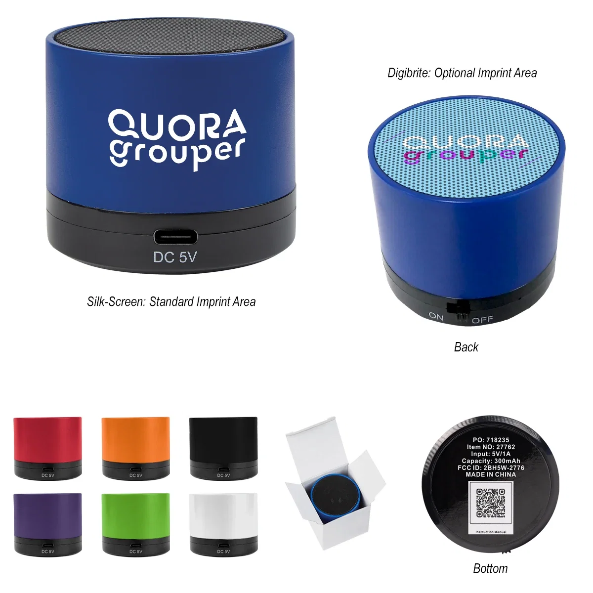 Wireless bluetooth speaker in a small cylinder shape