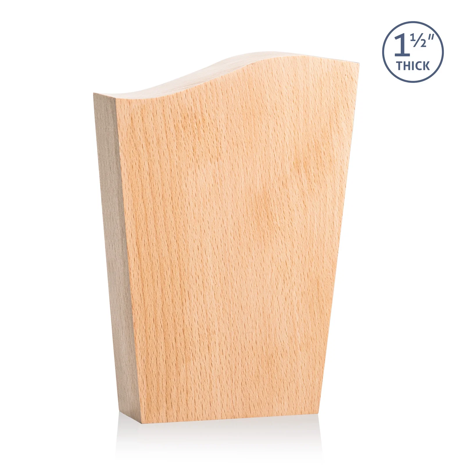 Personalized Freestanding Beechwood Award with Contoured Wave Top for sales achievement awards