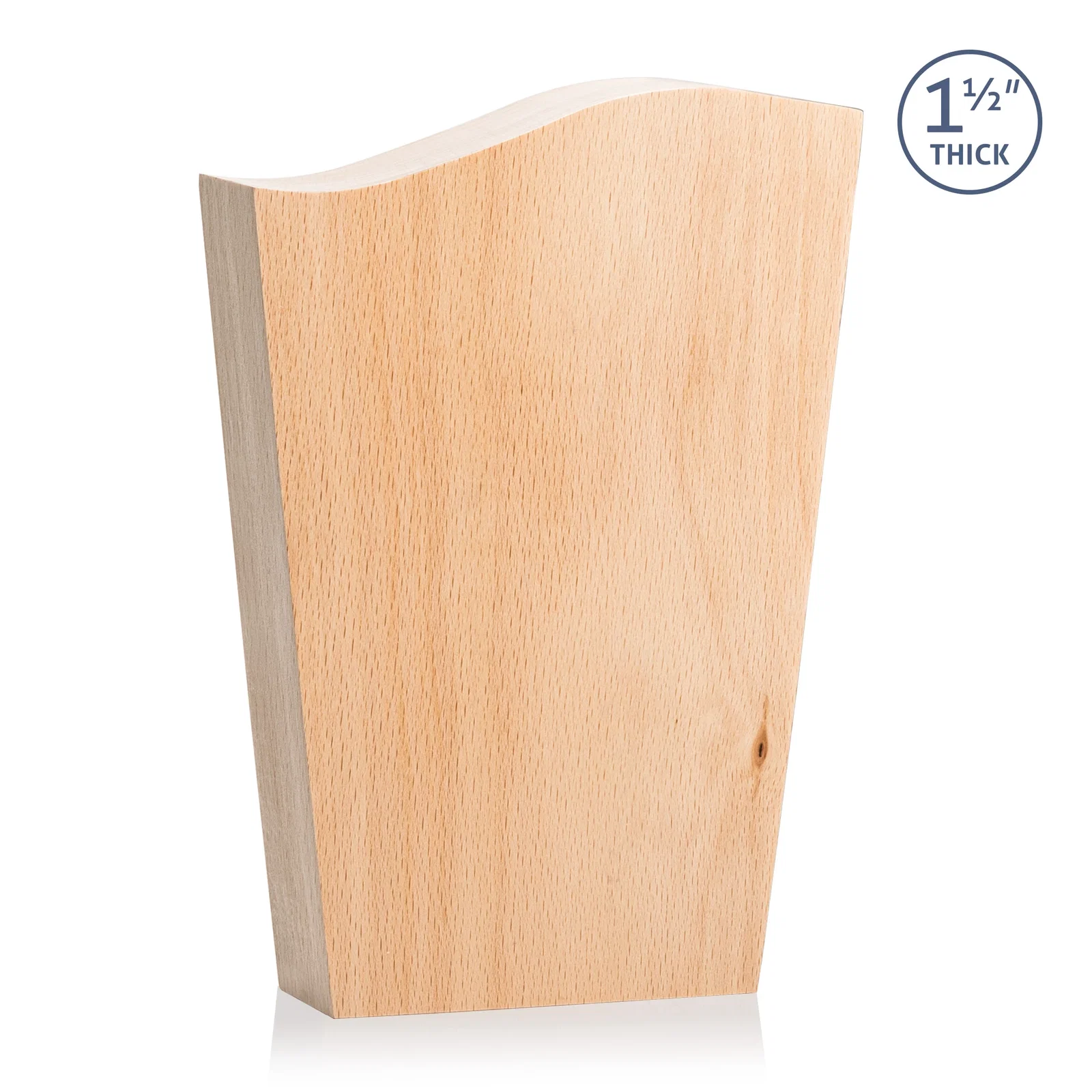 Personalized Freestanding Beechwood Award with Contoured Wave Top for retirement presentations