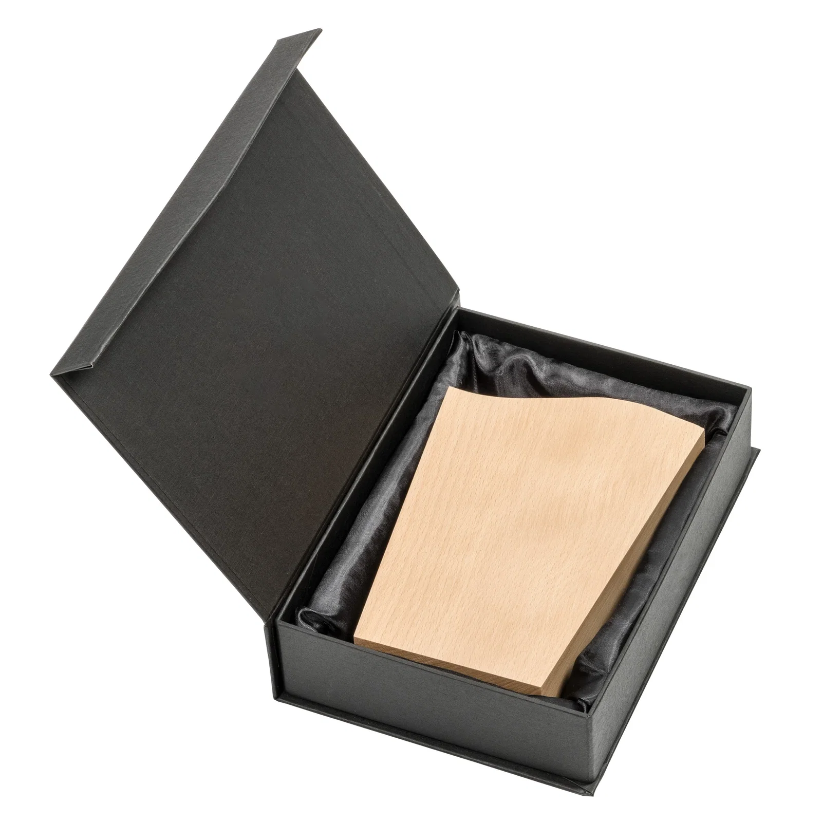 Custom Freestanding Beechwood Award with Contoured Wave Top for retirement presentations