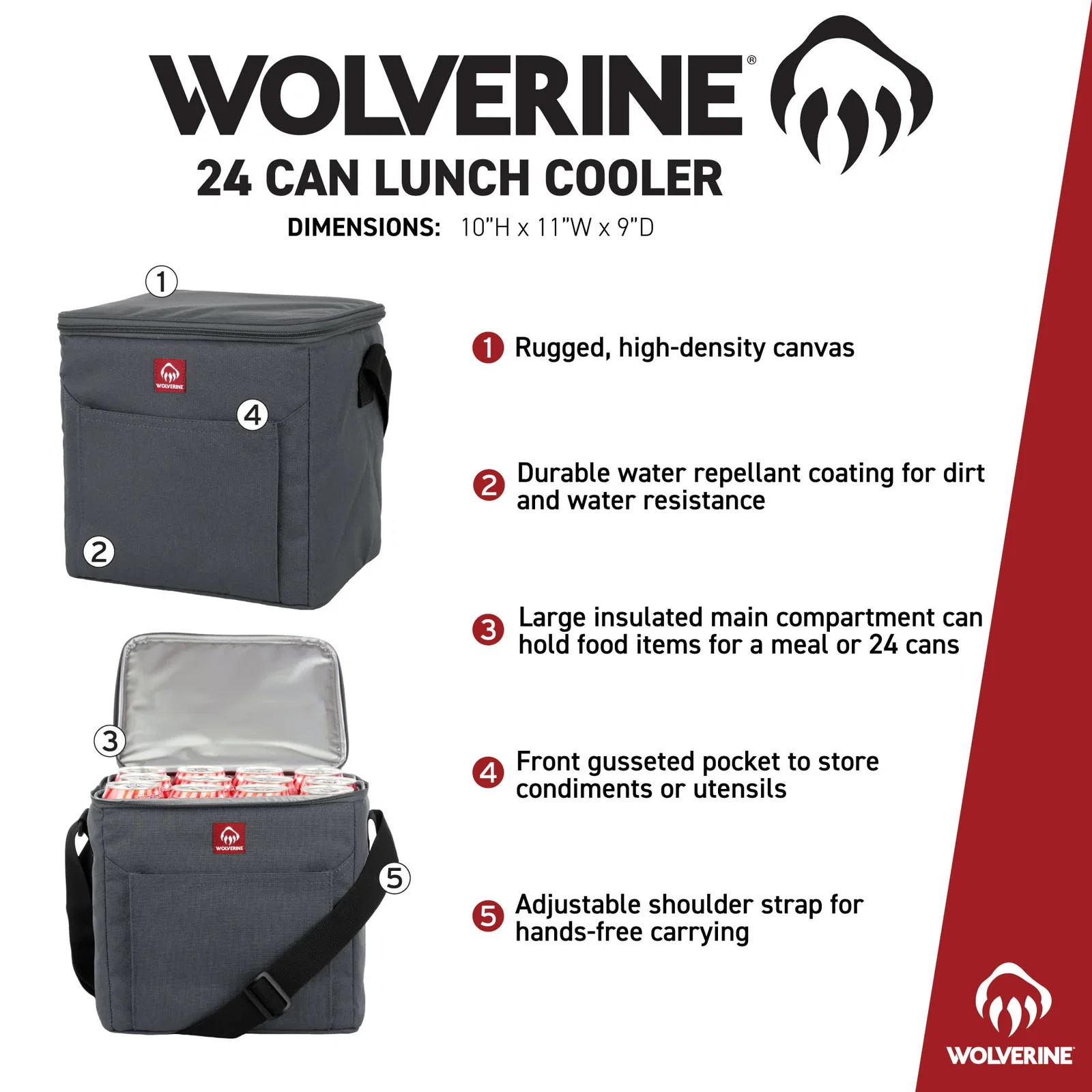 Wolverine 24 Can Lunch Cooler — view 15