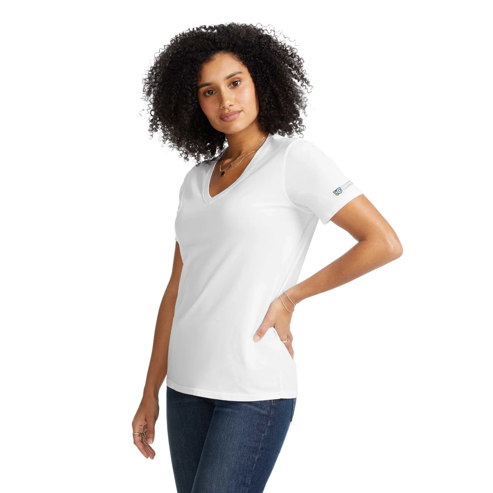 Women's American Giant Classic Cotton V-Neck T-Shirt — view 34