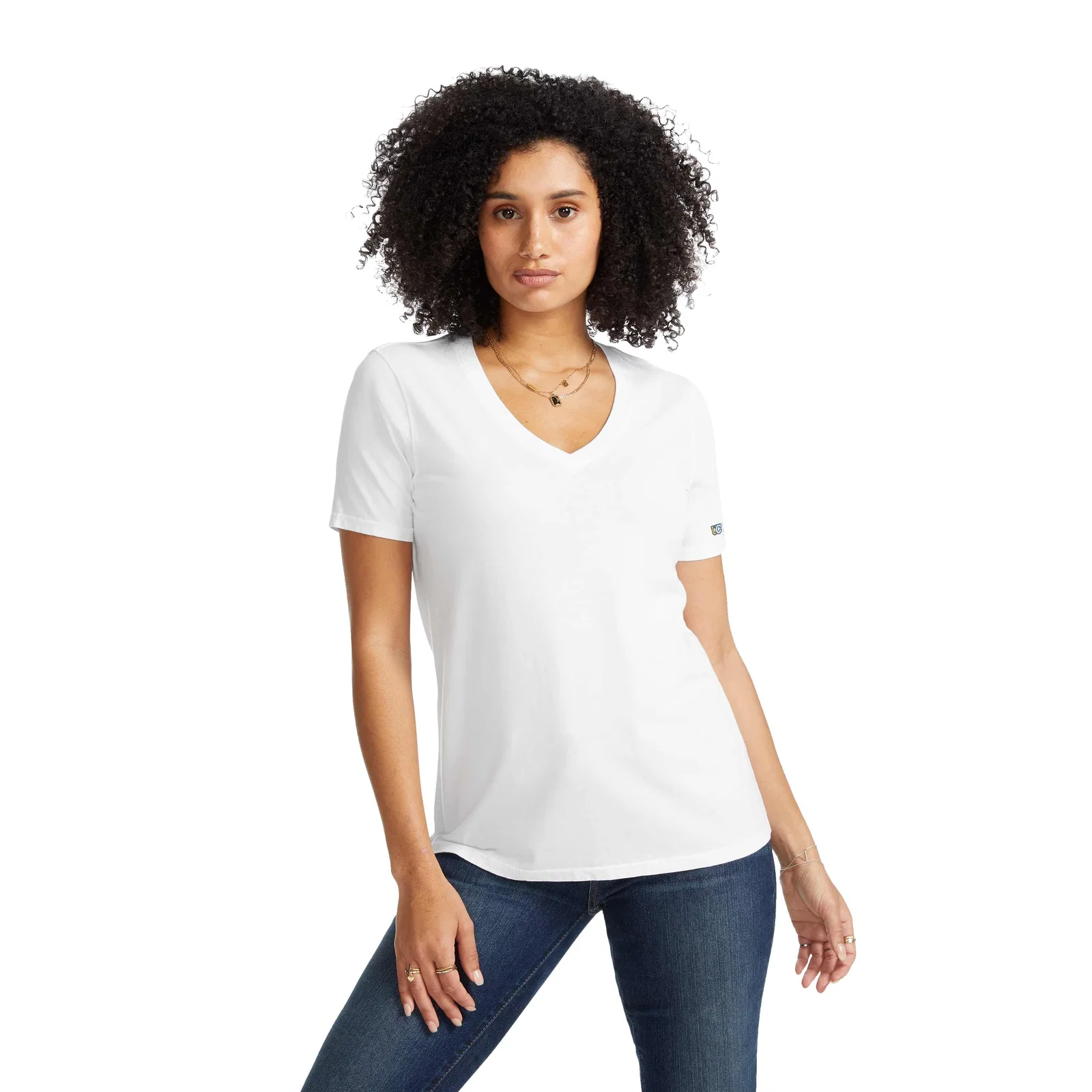 Women's American Giant Classic Cotton V-Neck T-Shirt — view 36