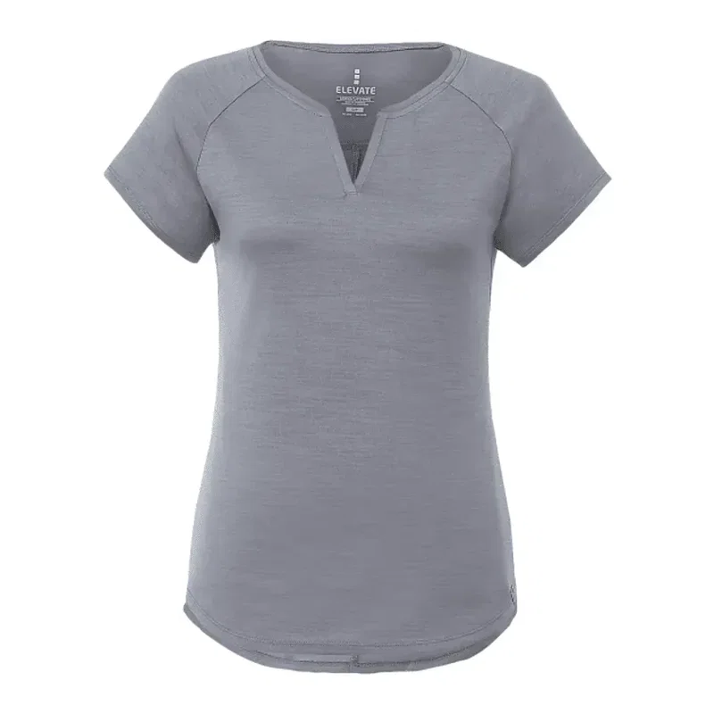 Custom Women's Short Sleeve Curved Hem Tee - Amos Eco — view 11