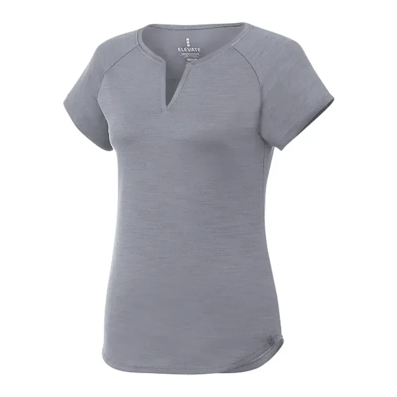 Custom Women's Short Sleeve Curved Hem Tee - Amos Eco — view 12